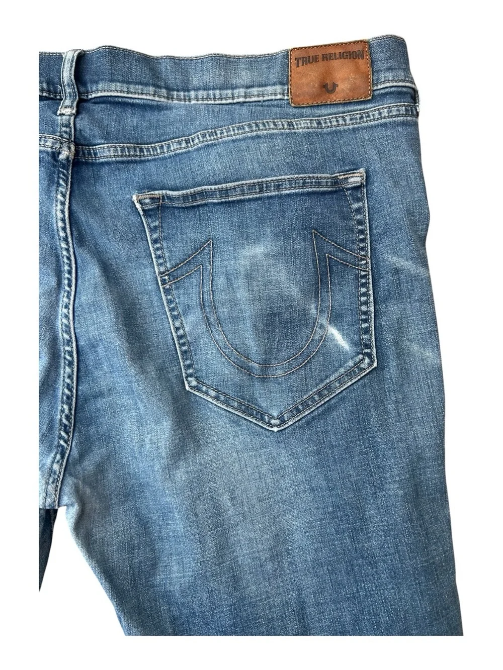 True Religion Men's Rocco Biker Jeans Size 42 Blue Denim Moto Moto-Style